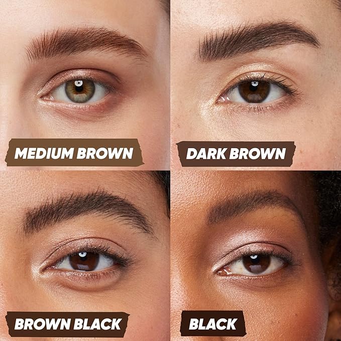 Kosas Air Brow Tinted Eyebrow Gel – Volumizing Brow Gel with Flexible Long-Lasting Hold, Brown Black