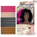 My Beauty Spot Flexi Rods Foam Hair Rollers 18 Flexi Rods 1/2", 3/4", 5/8", and 1" Diameter Professional Salon Quality 18 Pcs Rubber Hair Rollers for Short, Long, and Medium Hair