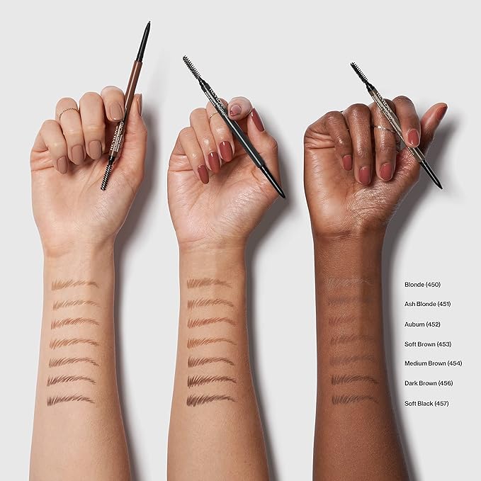 Revlon ColorStay Micro Eyebrow Pencil with Built In Spoolie Brush, Infused with Argan and Marula Oil, Waterproof, Smudgeproof, 452 Auburn, 0.003 oz (Pack of 2)
