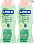 Softsoap Moisturizing Body Wash and Shave Gel, Cool Cucumber Scent, 20 fl oz Bottle (Pack of 2)