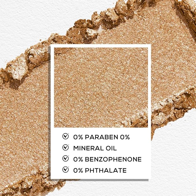 MAKI YIKA Gold Crème Eyeshadow Single, Shimmer Dark Bronze Cream Eye Shadow palette for Women Color Stay Long Lasting Waterproof Eye Makeup Monochrome Eyeshadows,#19