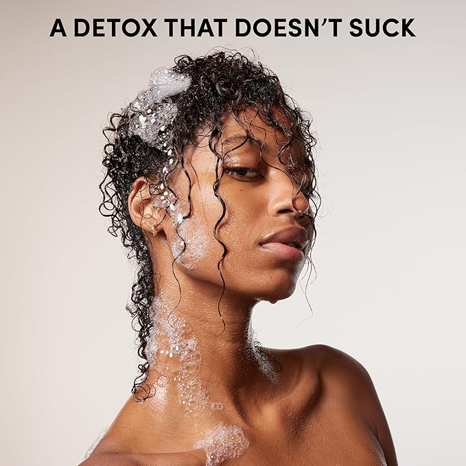 OUAI Detox Shampoo - Clarifying Shampoo for Build Up, Dirt, Oil, Product and Hard Water - Apple Cider Vinegar & Keratin for Clean, Refreshed Hair - Sulfate-Free Hair Care (16 oz) (Pack of 2)