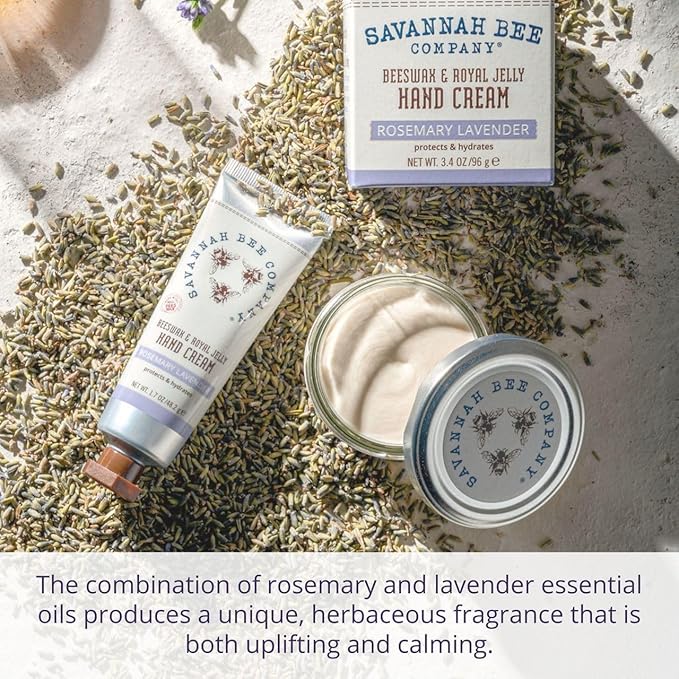 Savannah Bee Company Beeswax Hand Cream - Hand Moisturizer Repair Cream for Dry Cracked Hands - 1.7 oz Travel Size