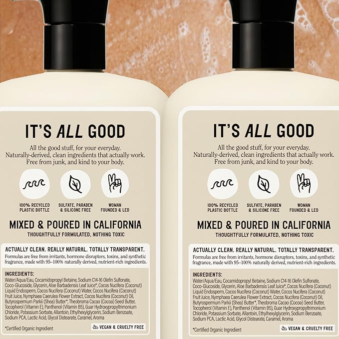 California Naturals Classic Clean Vanilla Bloom Body Wash 2-Pack, Coconut Oil, Shea Butter & Aloe, Naturally Scented, Sulfate, Paraben & Silicone Free, 20 oz