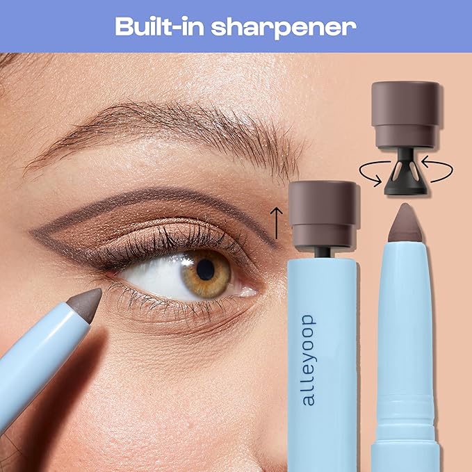 ALLEYOOP 11th Hour Waterproof Cream Eyeshadow Stick – Long-Lasting Eye Shadow Pencil & Eyeliner, Cream to Powder Stick & Highlighter – Smudge-Proof Eyeshadow Matte, Taupe Matte