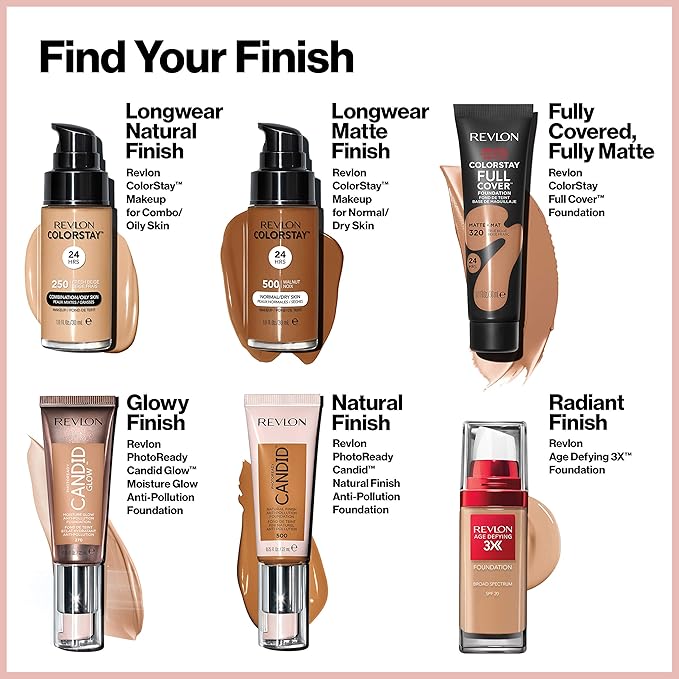 Revlon ColorStay Full Cover Longwear Matte Foundation, Heat & Sweat Resistant Lightweight Face Makeup, Caramel (425), 1.0 oz