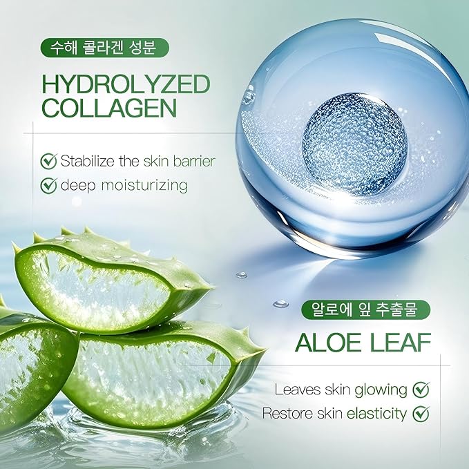 Collagen Face Mask, Hydrating Face Mask 3-Color Sheet Mask with Ceramide and Hyaluronic Acid, Deep Moisturizing & Plumping Facial Mask, Triple Effect 5PCS, Gentle & Nourishing for All Skin Types
