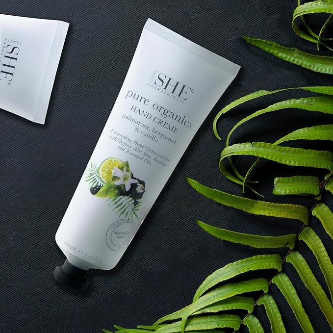 Om She Aromatherapy Pure Organics Hand Creme - Palmarosa, Bergamot & Vanilla