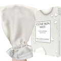 MicrodermaMitt Clear Skin Exfoliating Mitt for Face, Lips, Neck - Gentle Dead Skin Remover & Facial Scrub Clears Blackheads, Unclogs Pores, Evens Skin Tone & Texture, Lips Scrub Care, Lip Exfoliator