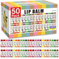 AZEN 50 Pack Lip Balm Bulk, Moisturizing Lip Balms for dry cracked lips, Mothers Day Gifts Easter Basket Stuffers - 12 Flavors