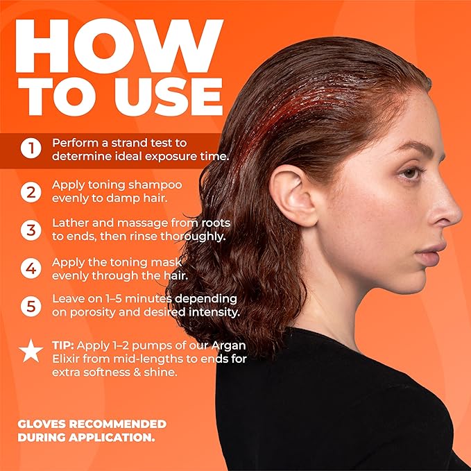 naissant Irish Copper Hair Toning Shampoo | Ultra High-Purity Pigments | Deposits Deep Copper Tone | Hyaluronic Acid, Collagen & Biotin | Paraben, Ammonia & Sulfate Free | 10.1 Fl. Oz