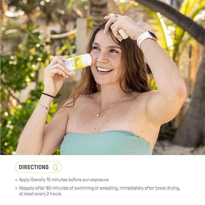 Raw Elements Face Stick SPF 50 All-Natural Mineral Sunscreen - Reef Safe, Water Resistant, Broad Spectrum UVA/UVB Protection, Safe For All Ages, Travel Size 1 oz
