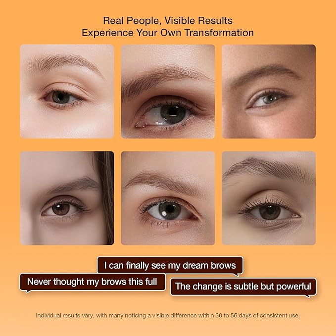 Eyebrow Enhance Serum with 5 Peptides & Resurrection Plant, Supports Fuller, Healthier-Looking Brows, Roll-On for Brows & Hairline, 8ml for Men & Women