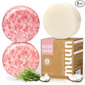 Muun Rosemary Shampoo and Conditioner Bar Set 3 - Natural Solid Hair Growth Soap Bars for Women with Straight, Curly or Thinning Hair for Anti-Hair Loss, Regrowth, pH Balanced, Sulfate & Silicone Free