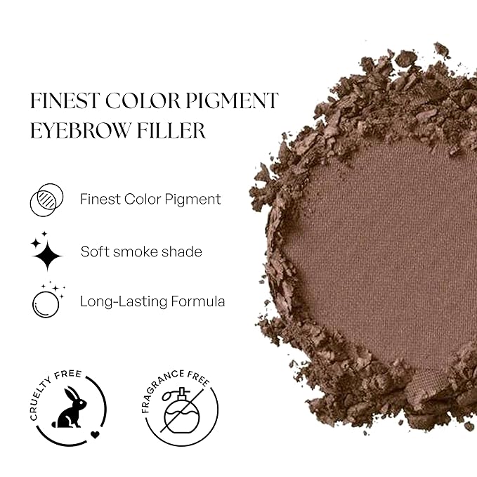 SORMÉ Smudge Proof Long Lasting Eye brow Powder for Women - Always Perfect Brows with Brush and 3 Shaping Eyebrow Stencils (Fine, Medium, Full) - Finest Color Pigment Eyebrow Filler - Soft Smoke