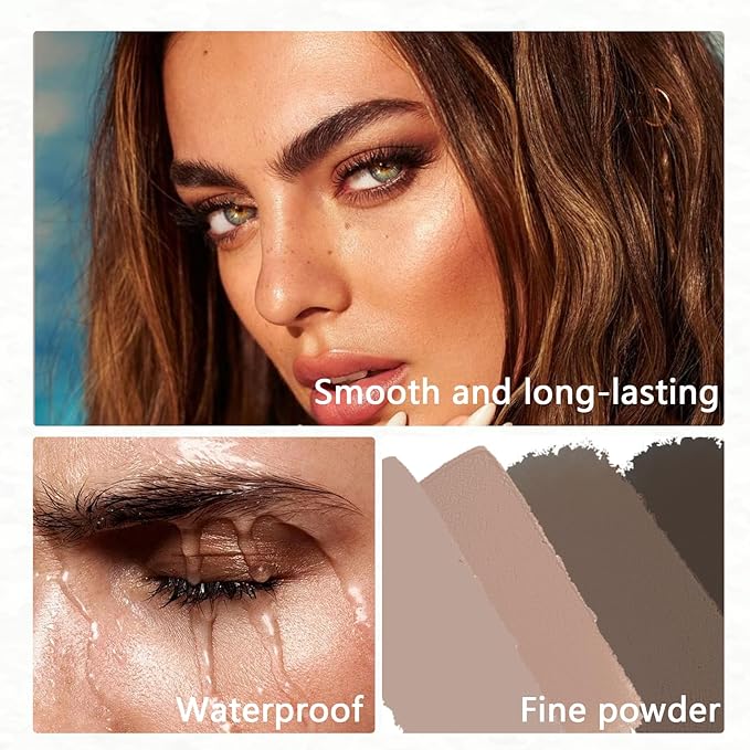 2PCS Naked Eyeshadow Palette Makeup Set with Brush,Natural Flawless Eye Shadow Palette Makeup,Highly Pigmented Neutral Nude Eye Shadow Palette,Waterproof Matte Eyeshadow Palette