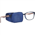 Astropic Silk Eye Patch for Adults Kids Glasses to Cover Either Eye (Medium, Navy Blue)