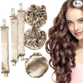 Satin Heatless Hair Curler 3Sets/6PCS, Flexi Rod for All Hair Types, No Heat Curlers to Sleep In - C-3Sets-Golden
