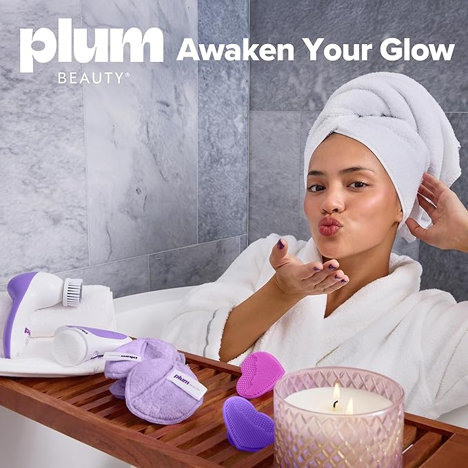Plum Beauty Eyebrow Shaping Set – Complete 3-Piece Grooming Kit with 2 Folding Razors & Precision Trimming Scissors with Brush - Painless Brow Definition & Maintenance