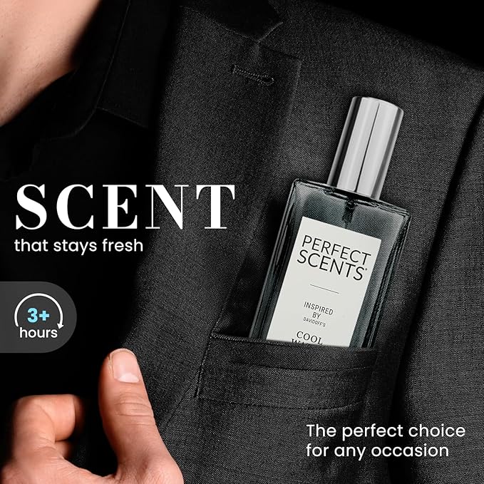 Perfect Scents Fragrances, Inspired by Davidoff’s Cool Water, Men’s Eau de Toilette, CLEAN, Vegan, Paraben-Free, Phthalate-Free, Never Tested on Animals, 3.4 Fluid Ounces