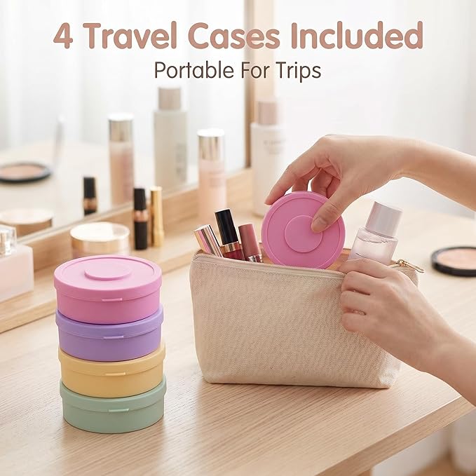 Compressed Facial Sponges BS-MALL 80 Count,Reusable Face Cleansing Pads,Gentle Exfoliating Sponges for Makeup Removal, Deep Cleansing, Dead Skin Removal,Travel-Friendly Spa Skincare Sponges