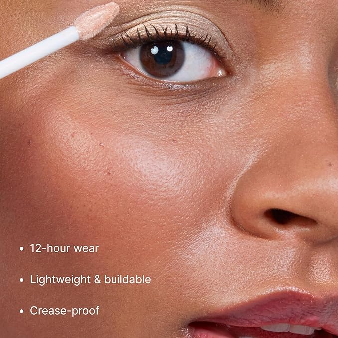 Winky Lux Rose Petal Liquid Eyeshadow, Longwear, Buildable, High-Pigment, Blendable, Crease-Proof, with Hydrating Vitamin E & Mango Seed Butter, Clean Beauty, Cruelty-Free, Vegan, Magnolia Shimmer