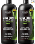 SOULSPA PURE Biotin Rosemary Shampoo and Conditioner Set - Sulfate Free Scalp Care & Hair Strengthening for Thinning, Color-Treated Hair - Rosemary Oil for Men & Women - Made in USA - 16 fl oz Each