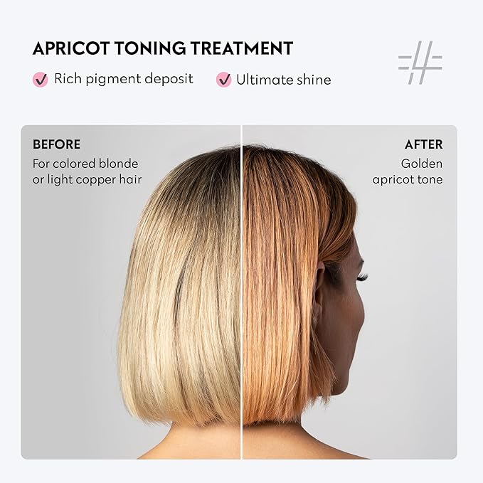 FOUR REASONS Color Mask, Apricot (27 Colors) – Hair Gloss & Color Depositing Conditioner – Semi Permanent Hair Toner for Color-Treated Hair Color For Women – Vegan & Cruelty-Free – 6.76 fl oz