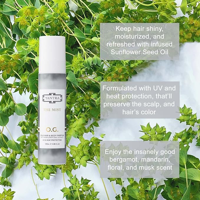 Beauty The Mist Silk Hair & Body Perfume - Hydrating Thermal Protector Fragrance - Texturizing, Conditioning Spray for Enhancing Volume, Bounce, and Shine - Light, Long Lasting 4.06 oz
