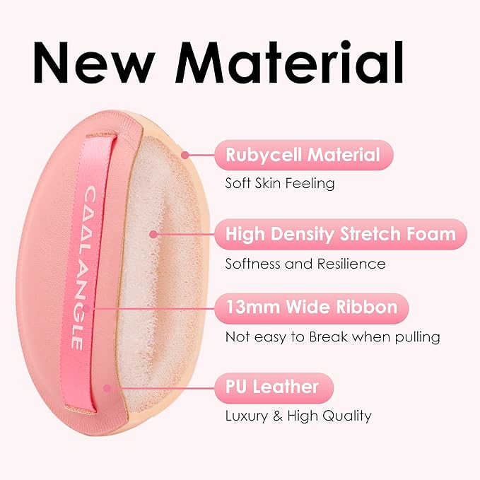 COOL-ANGLE 4Pack Pink Makeup Sponge For Foundation Concealer And Powder, Latex Free Blender Sponge For Natural And Easy Makeup Soft Long-lasting, Pack for 2X-Large and 2 Medium