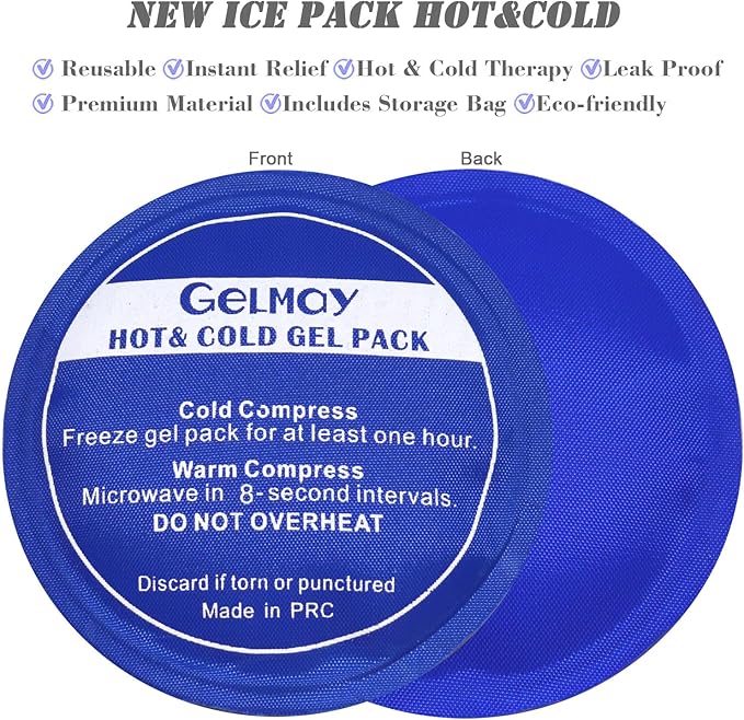 Ice Eye Patches for Puffy Eyes, Cooling Medical Eye Patch Pad Gel Pack Cover Eyepatch Cold Hot Therapy Eye Bags Dark Circles After Surgery Adult Kid (S 4PCS)