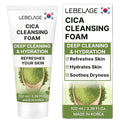 LEBELAGE Korean Cica Facial Cleanser 3.38 oz | Cleansing Foam Face Wash | Low pH Gentle Hydrating Daily Facial Cleanser Sensitive Skin | Deep Cleansing Foaming Cleanser, Pore Care-All Skin Types
