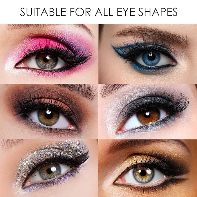 No Glue Magnetic Eyelashes with Applicator, 3D Reusable Magnetic Lashes Natural Look for Office & Daily, Mess-Free Dual Magnetic Eyelash Kit, Lightweight & Windproof