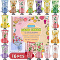 16 Pack Hand Cream Set, Mothers Day Gifts for Mom, Bridesmaid Gifts, Bulk Hand Lotion Travel Size for Dry Cracked Hands, Mini Hand Lotion for Thank You Gifts and Teacher Gifts with a Greeting Card