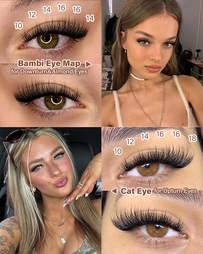 Wispy Fluffy Lash Clusters, Plush Volume 3D Eyelash Clusters Fairy Cluster Eyelash Extensions Soft D Curl Cluster Lashes 10-18mm 144pcs Individual lashes for Daily Makeup DIY at Home by Vanssymunlin