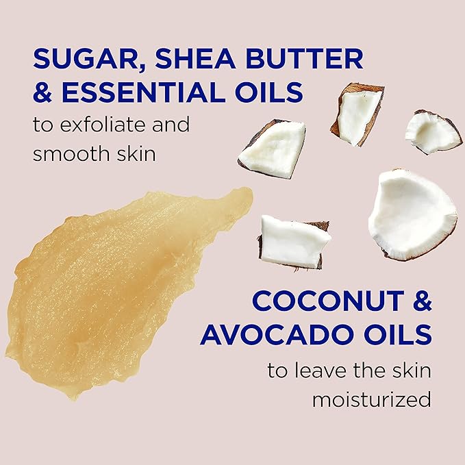Dr Teal's Shea Sugar Body Scrub, Coconut Oil with Essential Oils, 19 oz (Pack of 3)