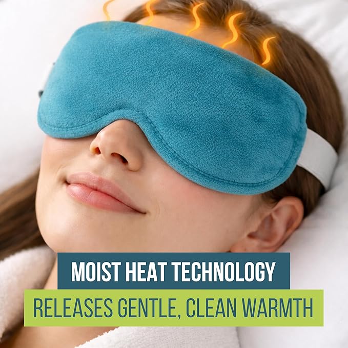NOVEHA Ultra Warm Compress Eye Mask | Moist Hot Technology for Sensitive Dry Eyes- Microwave Activated - Relieves Stye or Pink Eye- Heat Water Procedure for Irritated Eyes and Eyelid Bumps