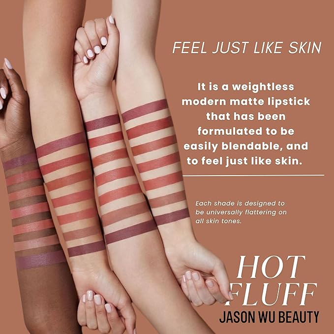 Jason Wu Beauty Hot Fluff Modern Matte Lipstick - 3-in-1 Lipstick, Blush, Shadow, 3.8g 0.134oz (Biscotti, 3.8g)