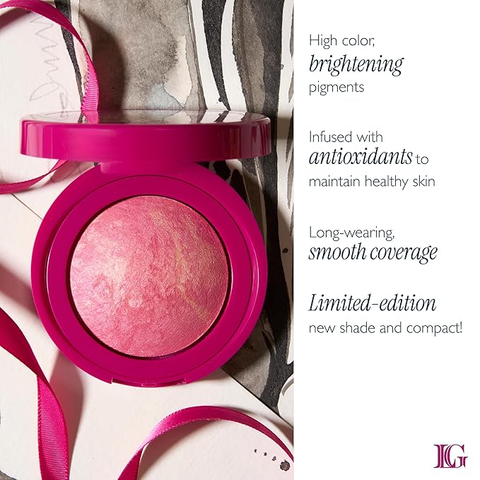 LAURA GELLER NEW YORK Baked Blush-n-Brighten for Mature Skin - 00 Skyline Sunset - Powder Blush Won't Settle into Fine Lines - Buildable Natural Finish – Longlasting Formula - Made in Italy