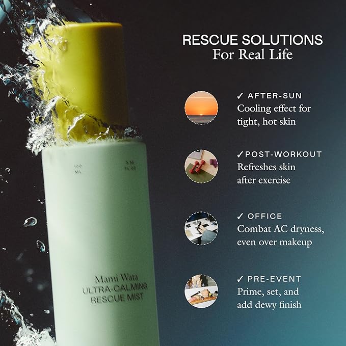 EADEM Mami-Wata Ultra Calming Rescue Mist, Face Mist Hydrating Spray, Hydrating Facial Spray, Barrier Repair Serum, Skin Barrier Serums, Makeup Refresher, 100 ml