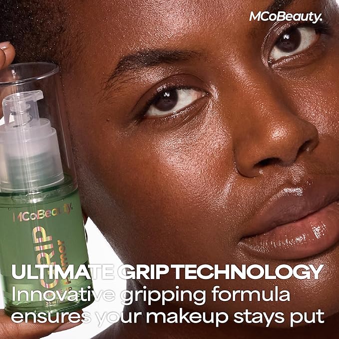 MCoBeauty - Grip Primer - Grippy Hold Lightweight Makeup Primer - Hydrating Gel Base Face Primer with Moisturizing Ingredients - Aloe Vera, Niacinamide & Vitamin E - Preps Skin for Long-Lasting Makeup
