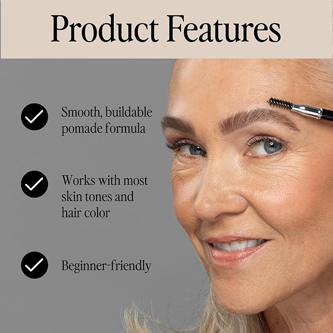 Billion Dollar Brows Universal Brow Pencil - Dual-Ended Retractable Eyebrow Pencil with Spoolie Brush - Waterproof Matte Pomade Formula - Vegan & Cruelty-Free Eye Makeup for All Hair Colors