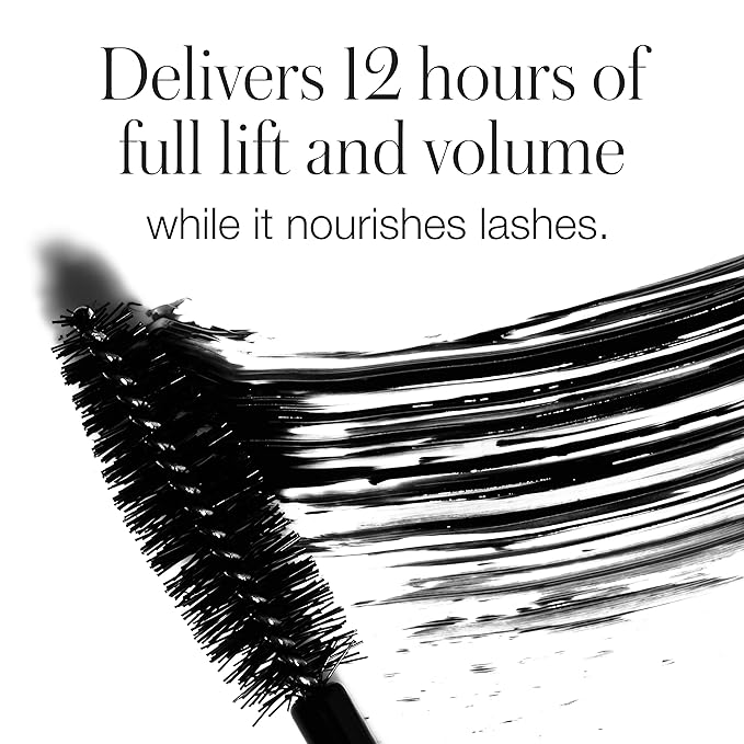 RMS Beauty Straight Up Volumizing Peptide Mascara, Blackest Black - Add Volume, Lift & Nourishment to Lashes - Pro Peptide & Tri-Locking System for Long-Lasting Wear (0.34 fl oz / 10ml)