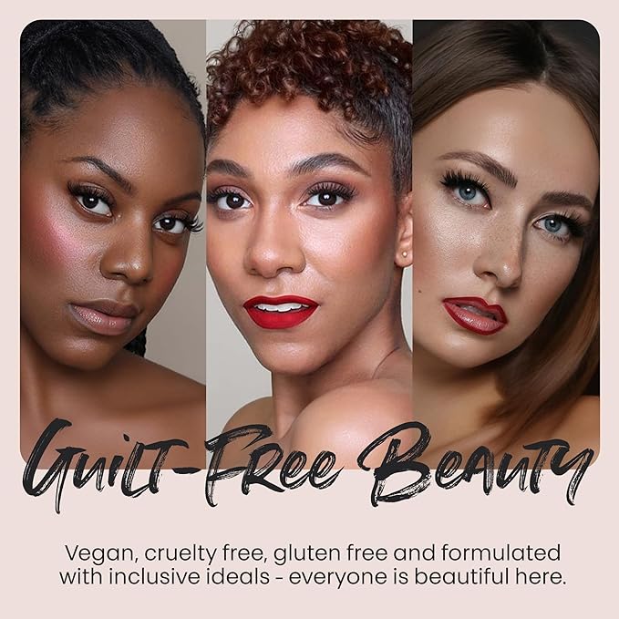 The Lip Bar Vegan Lip Kit, with Straight Face Lip Liner, Bawse Lady Liquid Matte Lipstick, and Minimalist Non-Sticky Lip Gloss, 3 pieces