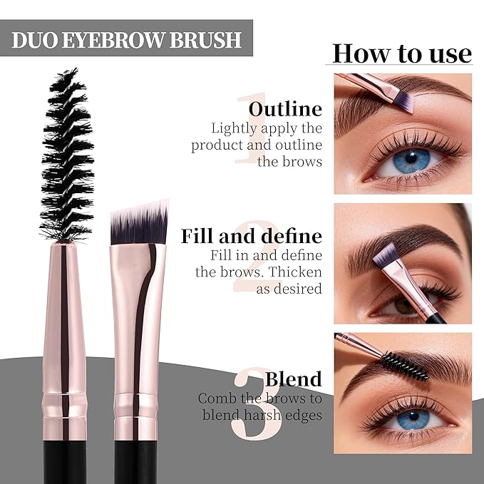 HEDVIA 9 Pcs Eyebrow Razor Kit for Women Shaping, Professional Eyebrow Makeup Set with 6 Small Eyebrow Razors, 1 Eyebrow Scissors with Comb, 1Eyebrow Tweezers for Men, 1 Makeup Brushes(Black Set)