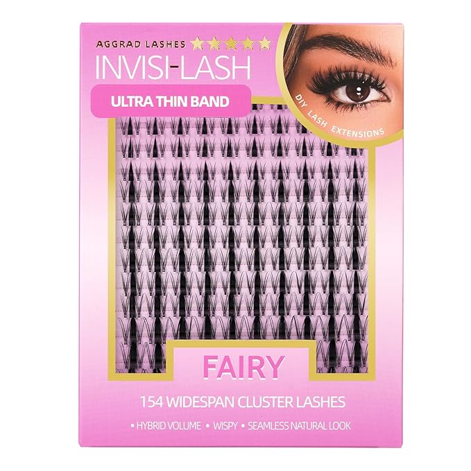Fairy Lash Clusters Kit 8-18mm Manga Eyelashes Cluster Extension Kit Individual DIY Fake Lashes Extensions Wet-Look Spiky Anime Self Adhesive False Eyelashes, 0.03mm Ultra-Thin Invisible Band