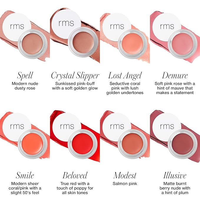 RMS Beauty Lip2Cheek – Multitasking Cream Blush & Lip Tint – Concentrated, Buildable Color with Organic Shea Butter & Buriti Oil – Radiant, Natural Finish – 0.17 oz