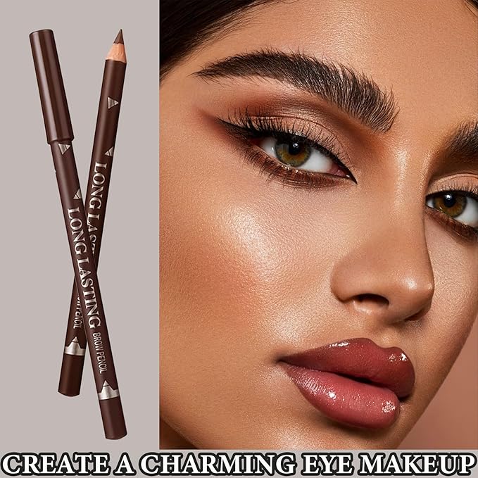 12 PCS Brown Eyeliner Pencils,Professional Long Lasting Waterproof Makeup Pencils,Highly Pigmented Inner Corner Eye Highlighter Eyeliner Pencil Eye Liner Pen Sets for Women