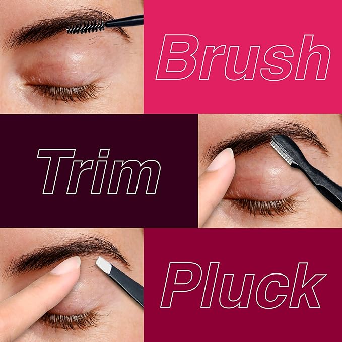 i-ENVY All-in-One Beautiful Tool Kit for Expert Eyebrow Shaping and Grooming, Precision Eyebrow Shaping Tools, Includes Brow Brushes, Scissor-Comb, Tweezers, Razor