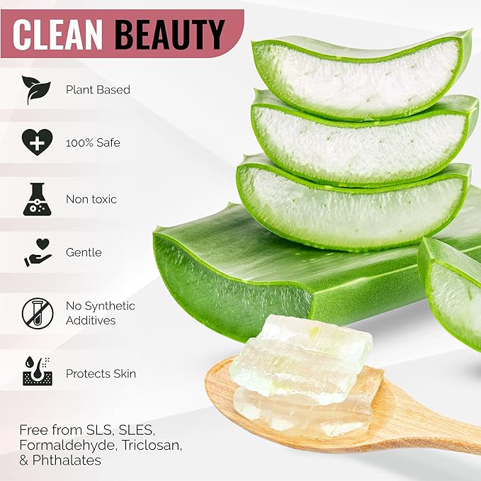 LOOKATME Korean Face Wash for Sensitive Skin - Water Based Bubble Skincare Cleanser - K Beauty Natural Acne Foaming Cleaner - Hydrating Skin Care Cleansing Foam with Low pH - Aloe Vera